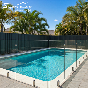 Balustrade <span class=keywords><strong>de</strong></span> balcon en <span class=keywords><strong>verre</strong></span> sans cadre écologique en aluminium <span class=keywords><strong>de</strong></span> qualité supérieure Superhouse, garde-corps <span class=keywords><strong>de</strong></span> <span class=keywords><strong>piscine</strong></span> pour maisons - Product Image 2