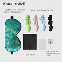 Masque de sommeil 100 % coton en gros avec bouchons d'oreille et pochette de voyage, sangle élastique réglable, idéal pour les cernes