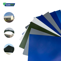 Tissu de bâche en polyester 100 % enduit PVC, tissé, imperméable, coupe-vent, ignifuge, anti-UV, occultant, pour tentes d'extérieur - Vente en gros