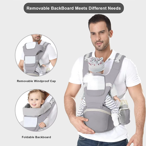 Fascia Porta Bebè in Cotone Traspirante Sei-in-Uno con Seduta Ergonomica, Adatta a Tutte le Stagioni, per Neonati e Bambini - Product Image 4