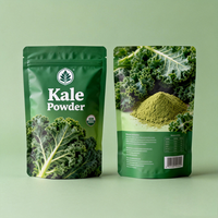 Kantong Plastik Teh Hijau Cetak Logo Kustom, Kemasan Moringa Food Grade, Kantong Bubuk Kale
