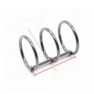 Anneaux de reliure durables en acier, clips métalliques à pression, anneaux de reliure ouverts en métal argenté pour la papeterie de bureau - Product Image 1