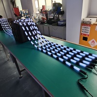 Tube néon flexible DMX noir 360 LED IP67 en silicone, éclairage DJ 5M programmable D22 pour festivals de musique et raves