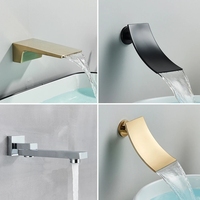 Robinets de salle de bain pour baignoire Système de robinet de douche cascade mural Boîte intégrée Mitigeur caché avec bec de baignoire
