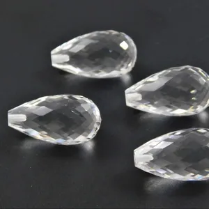 Cristal Natural Quartzo Gemstone Briolette teardrops Tamanho 7x10mm a 15x20mm Top de Cristal Perfurado Gota Beads Pear Para Jóias