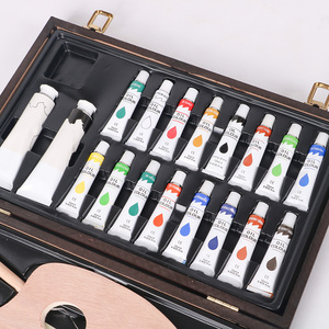 Ensemble de <span class=keywords><strong>peinture</strong></span> à l'huile par aquarelle professionnelle, boîte d'artiste en bois de haute qualité, 29 pièces - Product Image 3