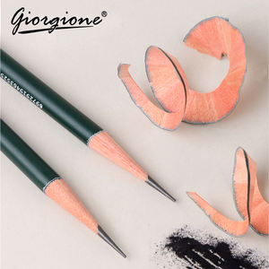 مجموعة أقلام رسم خشبية بدون رصاص صلب من Giorgione 12-2B للفنانين والطلاب أقلام رسم فحم - Product Image 5