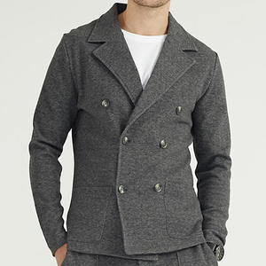 Áo khoác nam kiểu Anh Áo khoác vải tuýt ngắn dáng ôm dáng ngắn mùa thu/đông Áo len dệt kim - Product Image 1