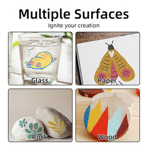 صنع بطاقات ماركر لامعة مزدوجة الألوان ومشروع حرفة ذاتية الصنع للحصول على تدفق كتابة سلس بحبر معدني - Product Image 3