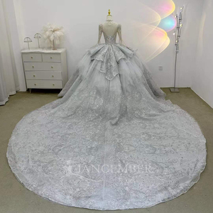 Vestido de Novia Elegante con Cuentas y Cristales, Escote Corazón, Encaje y Borlas, Modelo Lsjj88 - Product Image 5