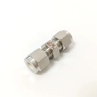 Raccord de compression JM-LOK en acier inoxydable 316L poli, union égale, tube de 1/4 po de diamètre extérieur
