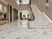 Dalles de marbre blanc Ionia pour plans de travail de cuisine, meubles-lavabos de salle de bain, revêtements de sol, murs décoratifs, buffets et lavabos autoportants
