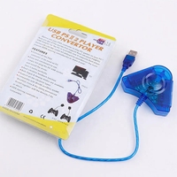 Adaptateur double port USB pour manette PS2, câble adaptateur USB pour PC, convertisseur avec lecteur CD