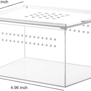 Wholesale Custom Clear Luxury Design for Acrylic Reptile <b>Terrarium</b> <b>Insect</b> Cage Tank Box with Lid Made in USA - Product Image 4