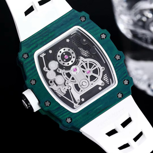 Reloj Mecánico Automático de Lujo para Hombre, Diseño de Barril, Ligero, con Cristal de Zafiro y Fibra de Carbono Degradada, Personalizado, 2026 - Product Image 5
