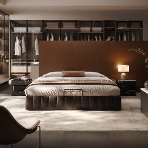 NOVITÀ 2025: Letto in Pelle Stile Tatami con Testiera Moderna Minimalista Italiana e Vano Contenitore Integrato, Ideale per Camere da Letto Piccole - Product Image 1