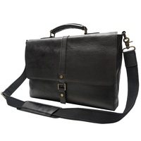Sac Messager en Cuir Crazy Horse Magnétique avec Fermeture Éclair pour Hommes, Porté 2 Façons, Compatible Ordinateur Portable, Sac à Bandoulière Rétro Fait Main Personnalisé, Vente en Gros