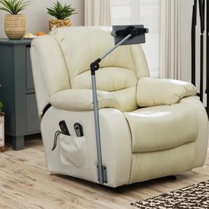 <span class=keywords><strong>Support</strong></span> <span class=keywords><strong>de</strong></span> massage <span class=keywords><strong>inclinable</strong></span> électrique moderne crème blanc Fauteuil <span class=keywords><strong>inclinable</strong></span> en cuir véritable <span class=keywords><strong>de</strong></span> style confort populaire pour salle d'étude - Product Image 2