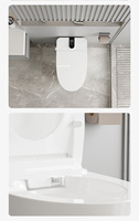 WC intelligent en céramique moderne à LED, 2 pièces, pour hôtel, avec télécommande, à poser au sol, pour projets hôteliers