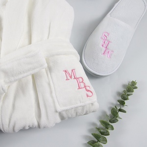 Ury <span class=keywords><strong>Peignoir</strong></span> <span class=keywords><strong>de</strong></span> douche blanc avec logo brodé personnalisé <span class=keywords><strong>de</strong></span> haute qualité pour hôtel - Product Image 5