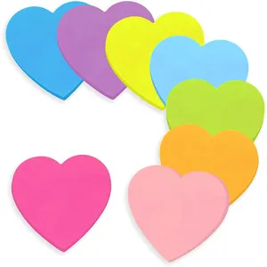 한국어 귀여운 Kawaii 사랑 심장 스티커 메모 게시 메모 패드 미적 문구 스티커 저널 색인 탭 플래너 목록