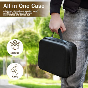 Juguete familiar, juegos de mesa clásicos, portátiles, 6 jugadores, 160 <span class=keywords><strong>Rummy</strong></span> Tiles, <span class=keywords><strong>juego</strong></span> de cubo de viaje con 6 soportes para azulejos, estuche - Product Image 4