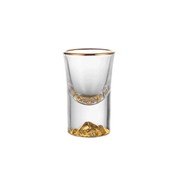 Nouveauté : Verre à shot transparent doré avec logo personnalisé, mini verre à shot