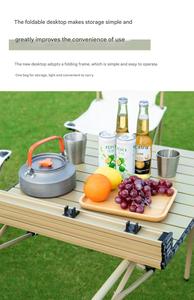 Modern Stainless Steel Folding Metal <b>Table</b> Square 2-Seater Wholesale <b>Portable</b> Outdoor Camping <b>Picnic</b> Roll Furniture Stylish Outd - Product Image 3