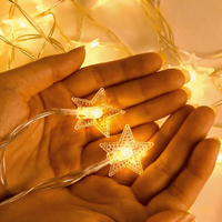 IP65 Wasserdichte Dimmbare Stern-LED-Lichterkette, Einstellbare Länge Innen-Lichterkette für Weihnachtsbaum Hochzeitsdekoration
