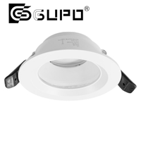 Module de spot encastré en verre transparent avec cadre intégré, garniture de spot encastré fixe, étanche, GU5.3 / MR16 / GU10
