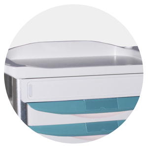 Chariot <span class=keywords><strong>de</strong></span> secours d'urgence MN-DC005 <span class=keywords><strong>de</strong></span> haute qualité avec poubelle intégrée pour le traitement clinique en milieu hospitalier - Product Image 4