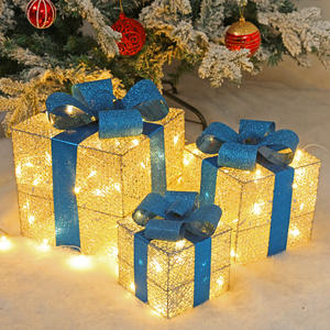 Hot Sale Led Christmas <strong>Lights</strong> Gift Box Red/Gold <strong>Light</strong> <strong>up</strong> <strong>Present</strong> <strong>Boxes</strong> for Decoration - Product Image 5