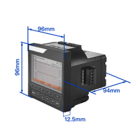 Analizador de Calidad de Energía Trifásico, Análisis de Desequilibrio Armónico, Registro de Datos de 32 GB, Alta Precisión 0.2%, CAT III 600V, 1 Año