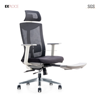 Chaise de bureau ergonomique de luxe et confortable à dossier haut chaise de directeur exécutif chaise en maille