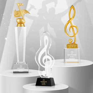 Concorso personalizzabile di recitazione di musica ospite di musica per il discorso con medaglia di cristallo in resina trofeo in resina - Product Image 5