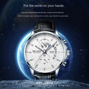 <span class=keywords><strong>Montre</strong></span> à quartz imperméable pour <span class=keywords><strong>homme</strong></span>, nouvelle mode, trois aiguilles, 41 mm, bracelet en cuir véritable, <span class=keywords><strong>montre</strong></span> en acier - Product Image 4