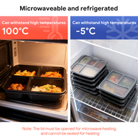 Cajas de Plástico PP Desechables Personalizadas al por Mayor de Calidad Superior, con 10 Compartimentos, Grosor <1mm, para Comida para Llevar