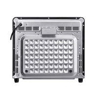 Four à friture à air chaud électrique en acier inoxydable 25L 1650W avec circulation d'air chaud et porte vitrée double couche pour camping-car et usage familial