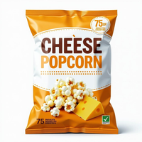 Sacs d'emballage en plastique avec impression personnalisée pour croustilles Popcorn Noix Biscuits Pochette thermoscellée Sacs à collation debout Sacs à collation pour casse-croûte