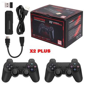 จอยเกมไร้สาย 2.4G สไตล์เรโทร สีดำ*2 สำหรับ N64/<span class=keywords><strong>PSP</strong></span>/PS1 เครื่องเล่นเกมทีวี <span class=keywords><strong>X2</strong></span> Plus พร้อมเกมในตัว 30,000 เกม หน่วยความจำ 64GB - Product Image 5