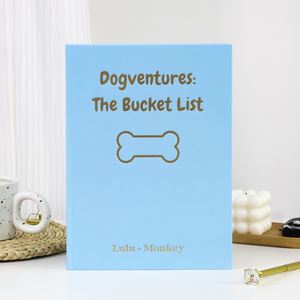 Luxury Linen Fabric <strong>Covered</strong> Pet Memory <strong>Book</strong> <strong>Personalized</strong> A5 Growth Tracker for Puppies and Kittens Animal <strong>Health</strong> Record Gift - Product Image 1