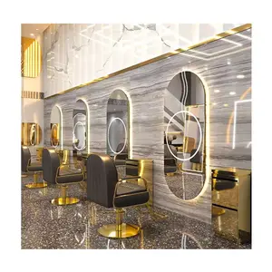 Yicheng beleza luxo design salão espelhos barbearia espelhos exclusivo design salão espelho para promoções atacado