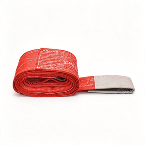 Eslingas de Elevación Industriales Personalizadas de Alta Capacidad de Carga, Eslinga Plana de Poliéster Roja de 5 Toneladas con Longitud Opcional, Hecha en Vietnam - Product Image 1
