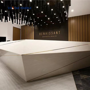 Trung Quốc tùy chỉnh thiết kế hiện đại bề mặt rắn 100% acrylic tinh khiết cho khách sạn siêu thị biệt thự-bàn trong nhà - Product Image 4