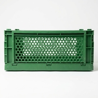 Caisse à fruits pliable Huidu 600x400x150mm |   Panier à légumes pliable de qualité alimentaire |   Bac de manutention agricole ventilé en plastique