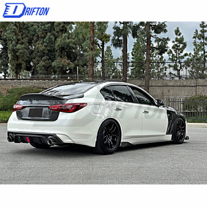 Stock local US pour INFINITI Q50 2018-2024 : Pare-chocs en fibre de carbone High Kick avec finition brillante - Product Image 6