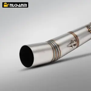 Système d'échappement de moto ZONTES 368G/E, modification, acier inoxydable, section avant avec matériau - Product Image 4