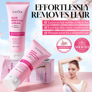 Crème dépilatoire SADOER Sakura, <span class=keywords><strong>douce</strong></span>, lisse, nettoyante et embellissante pour la <span class=keywords><strong>peau</strong></span>, facile et rapide à utiliser. - Product Image 2
