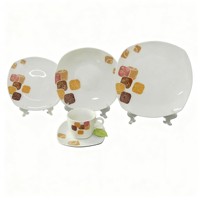 Service de table mexicain en porcelaine, 30 pièces, compatible lave-vaisselle et micro-ondes, anti-fuite, résistant au four