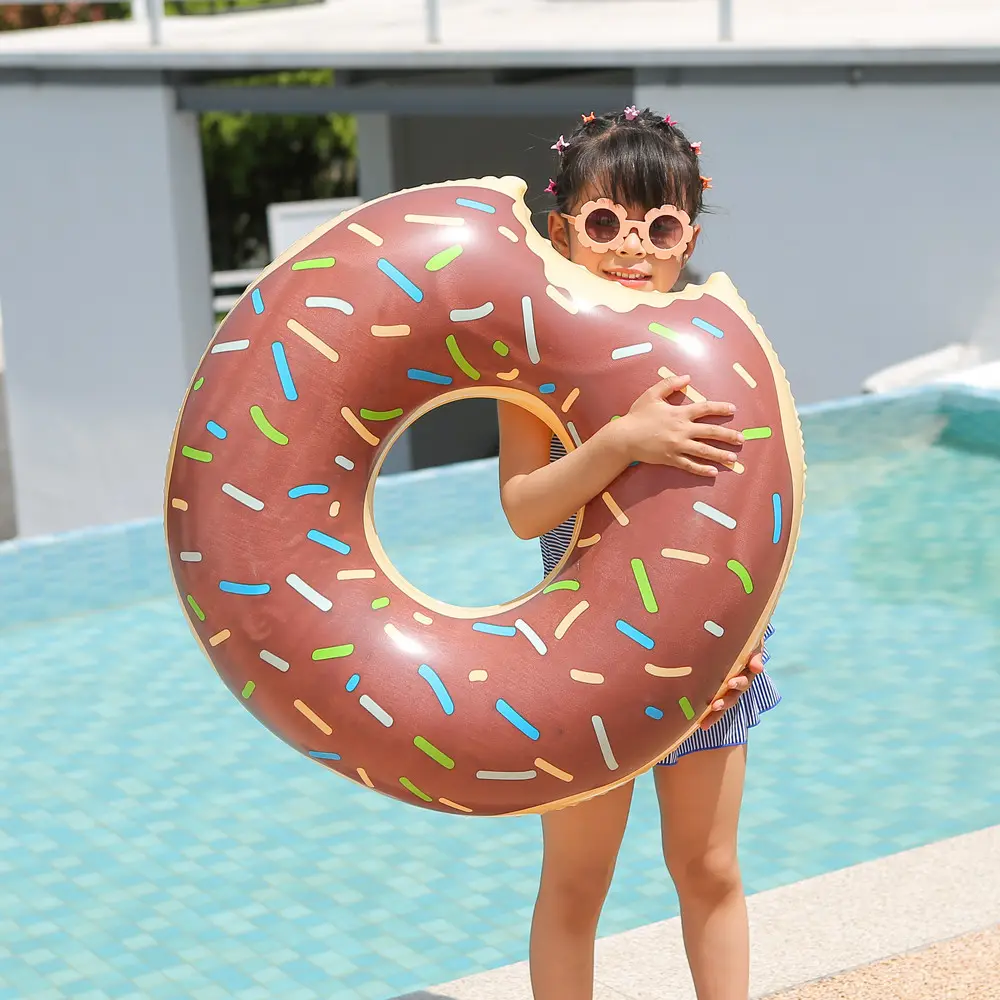 Grosir PVC karet donat kolam renang mengapung anak-anak dan dewasa berenang pelampung ban renang untuk anak-anak